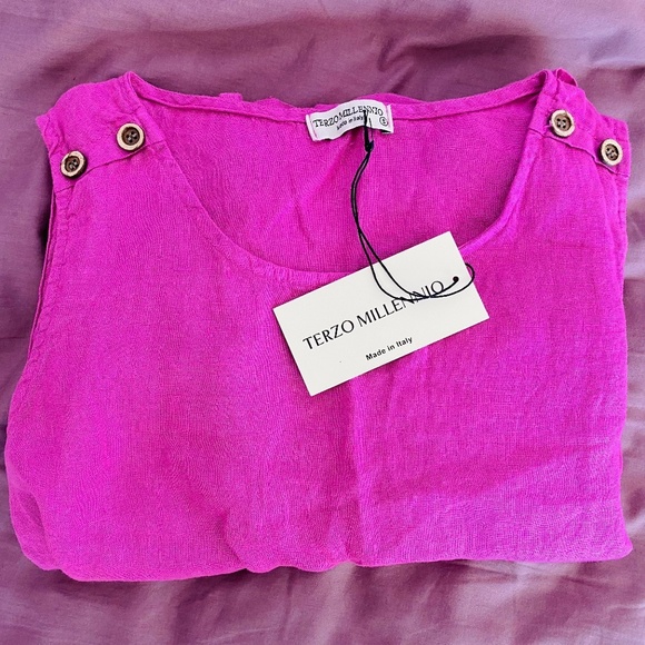 Terzo Millennio - Linen Dress, Made in Italy, Brand New and Never Worn! - Picture 3 of 9